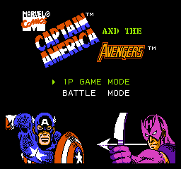 Captain America and the Avengers (USA) - Title Screen