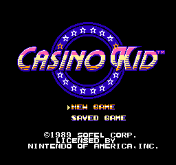 Casino Kid (USA) - Title Screen