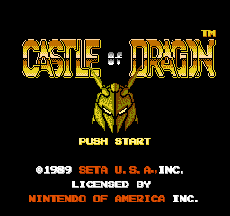 Castle of Dragon (USA) - Title Screen
