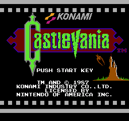 Castlevania (USA) (Rev 1) - Title Screen