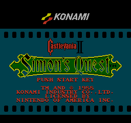 Castlevania II - Simon's Quest (World) (Castlevania Anniversary Collection) - Title Screen