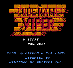 Code Name - Viper (USA) - Title Screen
