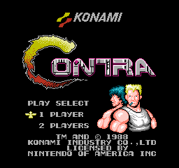 Contra (USA) - Title Screen