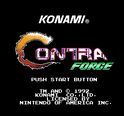 Contra Force (USA) - Title Screen