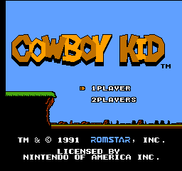 Cowboy Kid (USA) - Title Screen