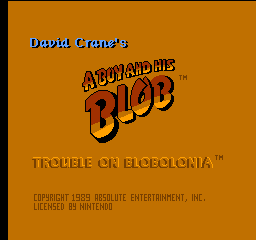 David Crane's A Boy and His Blob - Trouble on Blobolonia (USA) (Limited Run Games) - Title Screen