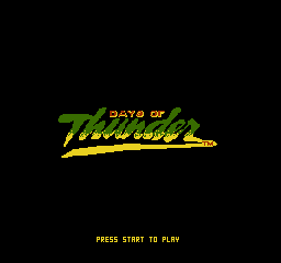 Days of Thunder (USA) - Title Screen