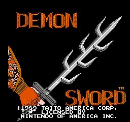 Demon Sword (USA) - Title Screen