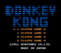 Donkey Kong (USA) (Rev 1) (e-Reader) - Title Screen