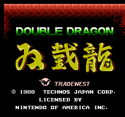 Double Dragon (USA) - Title Screen
