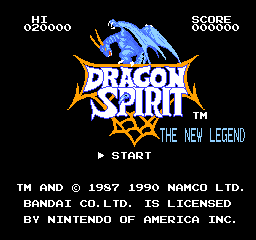 Dragon Spirit - The New Legend (World) (Namco Museum Archives Vol 1) - Title Screen