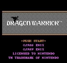 Dragon Warrior (USA) (Rev 1) - Title Screen