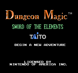 Dungeon Magic - Sword of the Elements (USA) - Title Screen