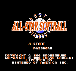 Dusty Diamond's All-Star Softball (USA) - Title Screen
