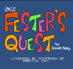 Fester's Quest (USA) - Title Screen
