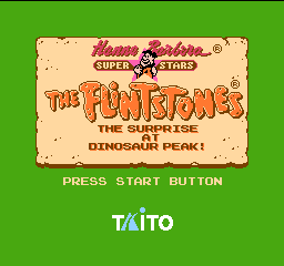 Flintstones, The - The Surprise at Dinosaur Peak! (USA) - Title Screen