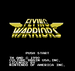 Flying Warriors (USA) - Title Screen