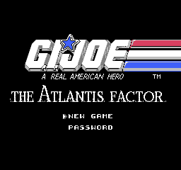 G.I. Joe - The Atlantis Factor (USA) - Title Screen