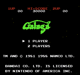 Galaga - Demons of Death (USA) - Title Screen