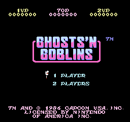 Ghosts'n Goblins (USA) (Capcom Town) - Title Screen
