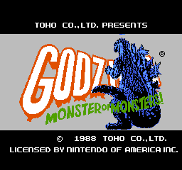 Godzilla - Monster of Monsters! (USA) - Title Screen