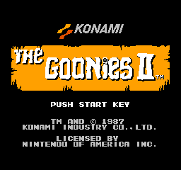 Goonies II, The (USA) - Title Screen