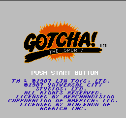 Gotcha! - The Sport! (USA) - Title Screen