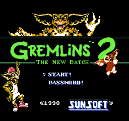 Gremlins 2 - The New Batch (USA) - Title Screen