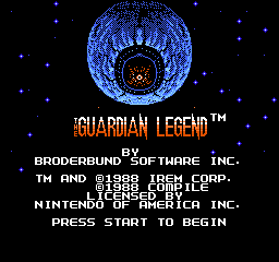Guardian Legend, The (USA) - Title Screen
