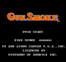 Gun.Smoke (USA) - Title Screen