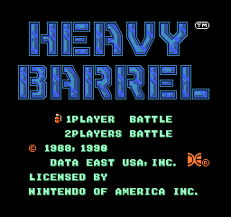 Heavy Barrel (USA) - Title Screen