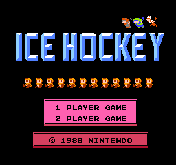 Ice Hockey (USA) - Title Screen