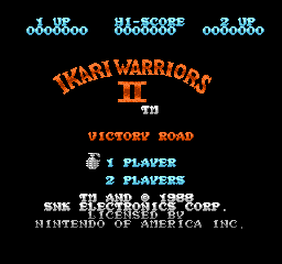 Ikari Warriors II - Victory Road (USA) - Title Screen