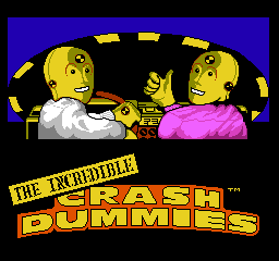 Incredible Crash Dummies, The (USA) - Title Screen