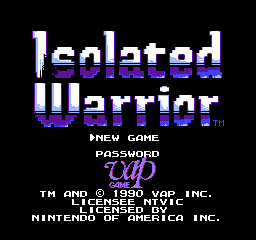 Isolated Warrior (USA) - Title Screen