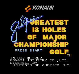 Jack Nicklaus' Greatest 18 Holes of Major Championship Golf (USA) - Title Screen
