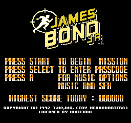 James Bond Jr (USA) - Title Screen