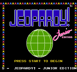 Jeopardy! Junior Edition (USA) - Title Screen