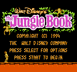 Jungle Book, The (USA) - Title Screen