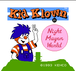 Kid Klown in Night Mayor World (USA) - Title Screen