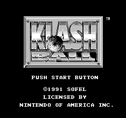 KlashBall (USA) - Title Screen