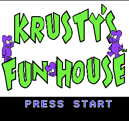 Krusty's Fun House (USA) - Title Screen