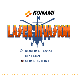Laser Invasion (USA) - Title Screen