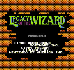 Legacy of the Wizard (USA, Europe) (Namco Museum Archives Vol 2) - Title Screen