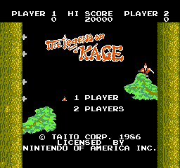 Legend of Kage, The (USA) - Title Screen