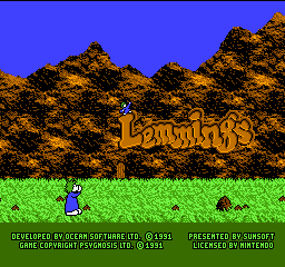 Lemmings (USA) - Title Screen