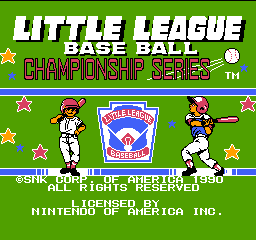 Little League Baseball - Championship Series (USA) - Title Screen