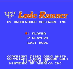 Lode Runner (USA) - Title Screen
