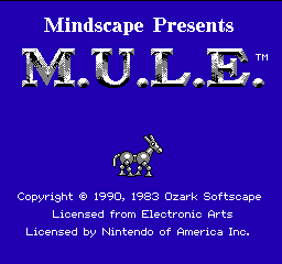 M.U.L.E. (USA) - Title Screen