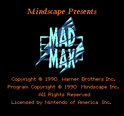 Mad Max (USA) - Title Screen